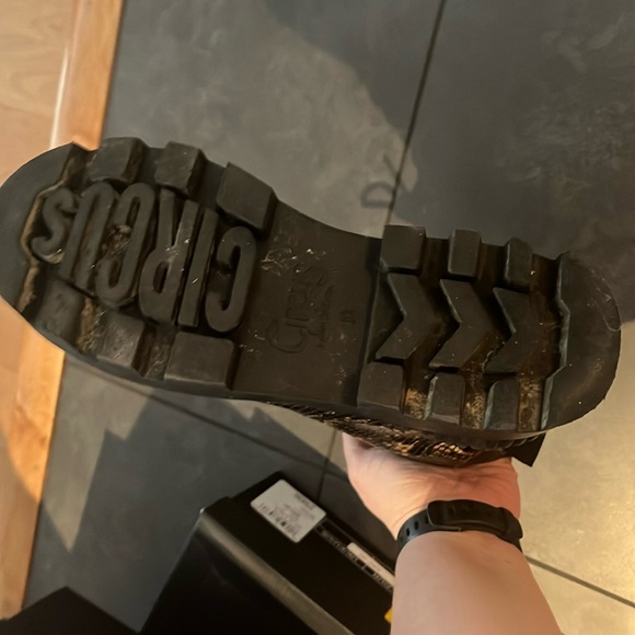 Sam Edelman Combat Boots - Warm Taupe Snake print - Picture 3 of 4